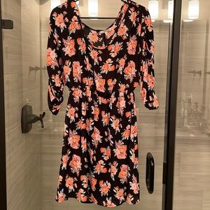 Black floral dress